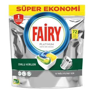 قرص ماشین ظرفشویی فیری مدل پلاتینیوم بسته 72 عددی  Fairy Platinum
