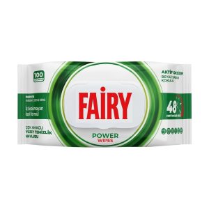 دستمال مرطوب فیری مدل power wipes بسته 100 عددی